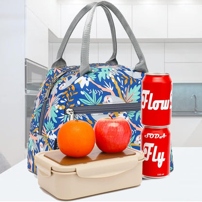 FlowFly Insulated Lunch Cooler Bag - Tote Bag Organizer for Women/Men, Black - Colors B