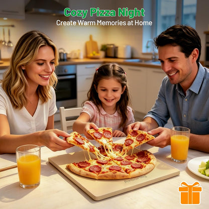 Cordierite Pizza Stone for Oven & Grill, 15 x 12 Inch Rectangular