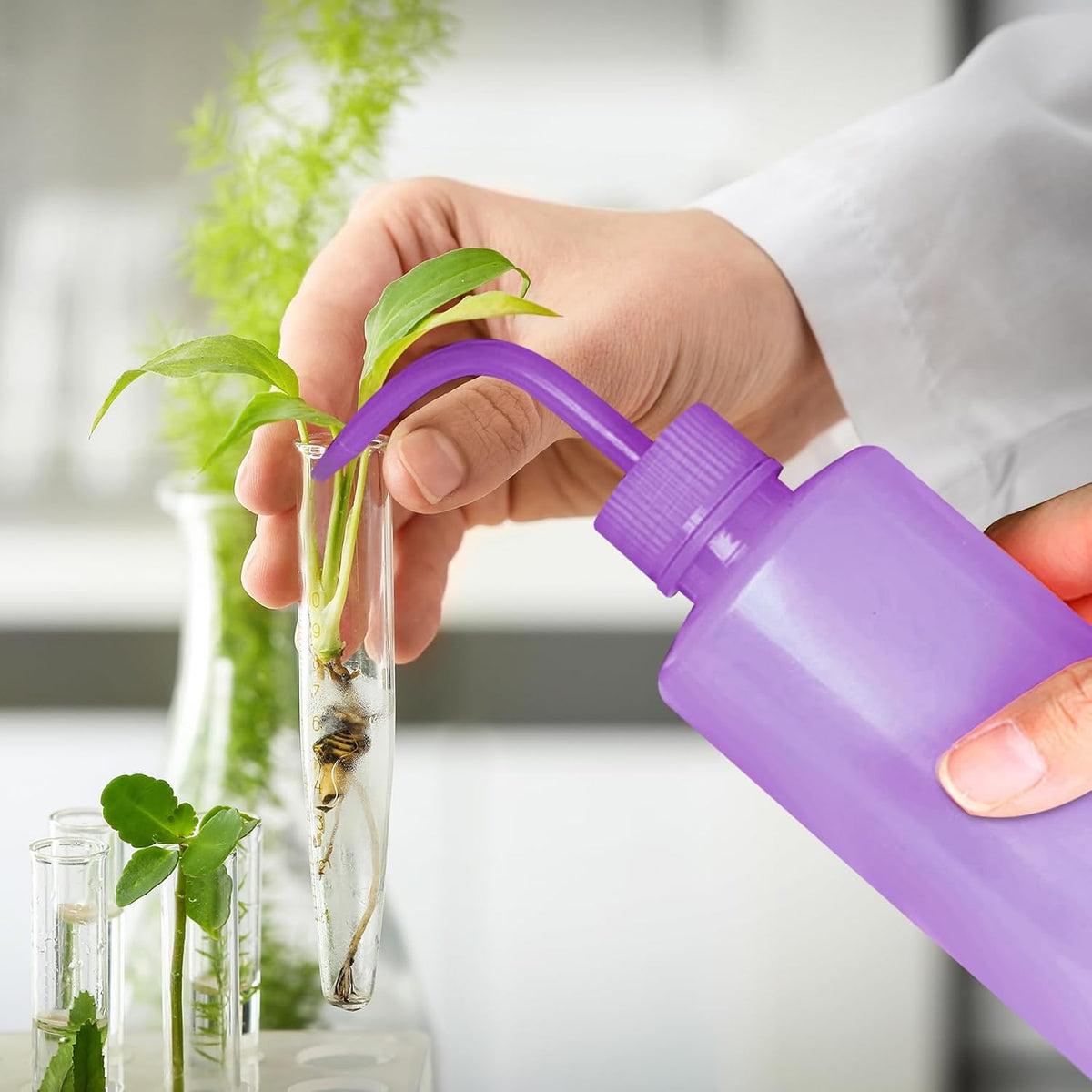 Wash Bottle 2pcs 250ml/8oz Safety Watering Tools, Economy Plastic Squeeze Washing Cleaning With Narrow Mouth Scale Labels for Medical Succulent Irrigation Plant (Black)