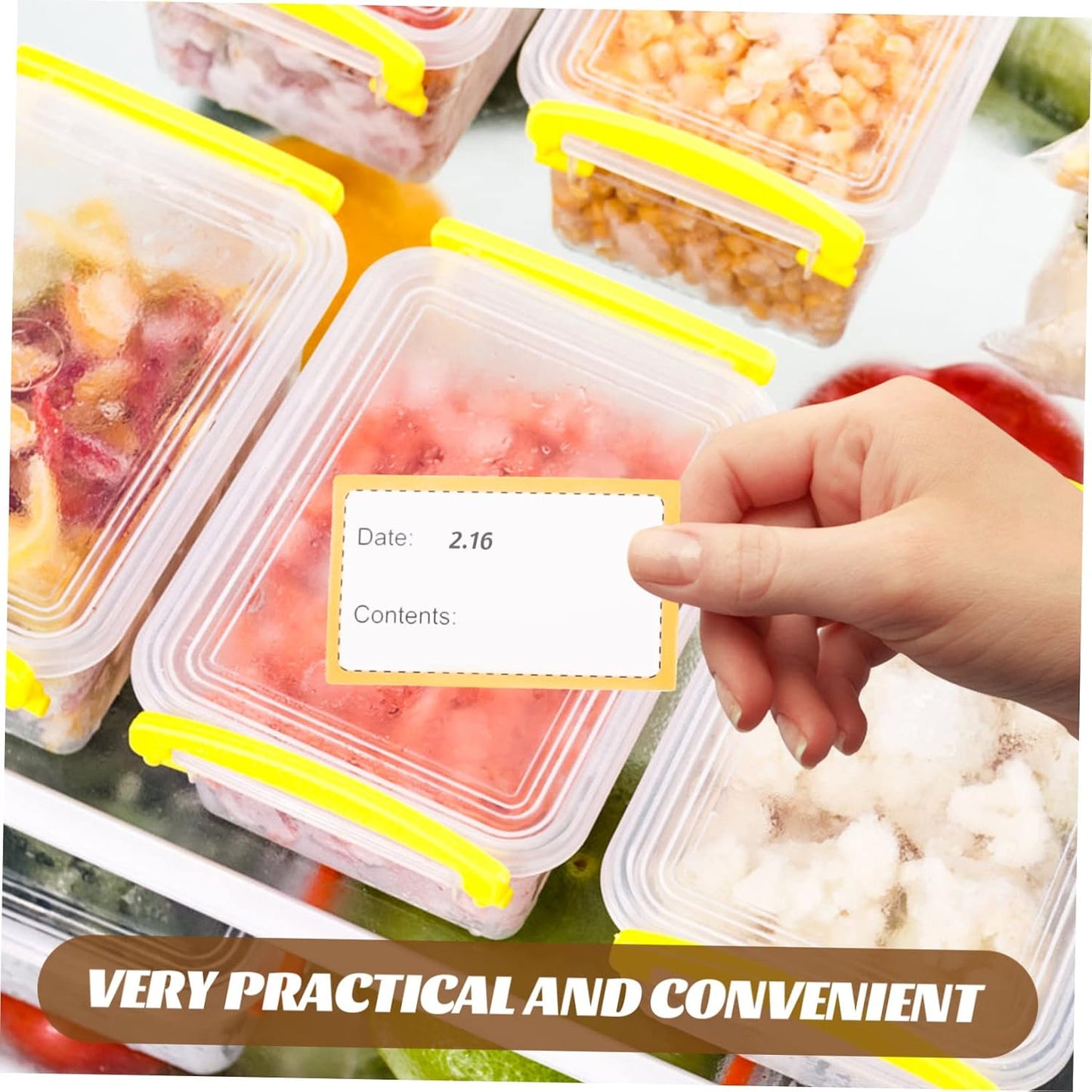 KALLORY 5rolls Convenient Portable Date Labels Blank Food Stickers for Bottles Office Use and Food Preservation Lightweight and Practical for Easy Organization