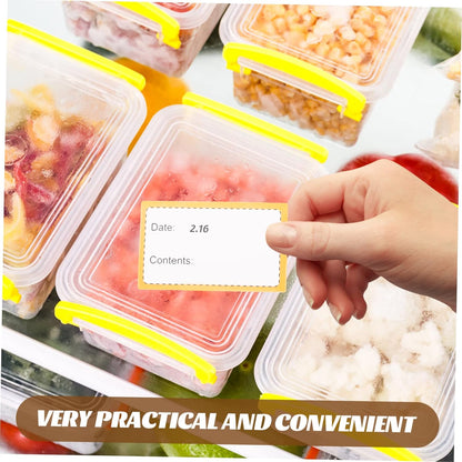 KALLORY 5rolls Convenient Portable Date Labels Blank Food Stickers for Bottles Office Use and Food Preservation Lightweight and Practical for Easy Organization