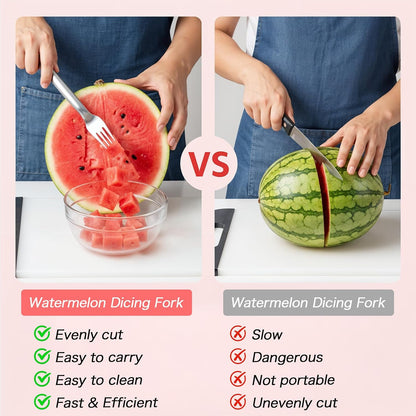 2pcs Watermelon Cutter Slicer Fruit Cutter Watermelon Fork Slicer