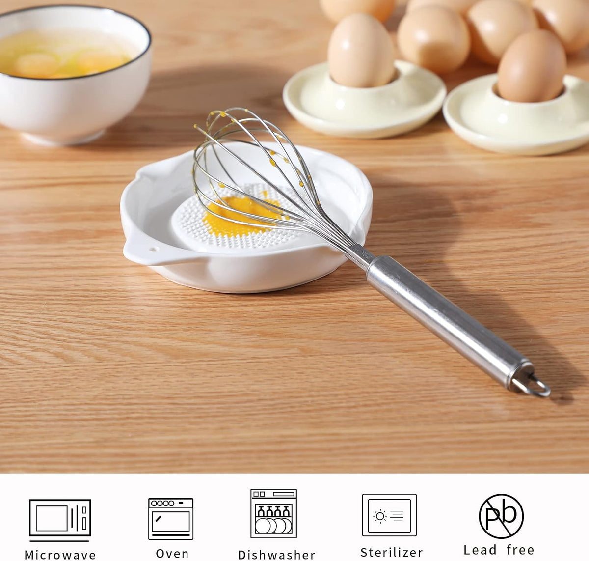 ONTUBE Ceramic Grater Plate for Ginger, Garlic, Onion (5.5" x)
