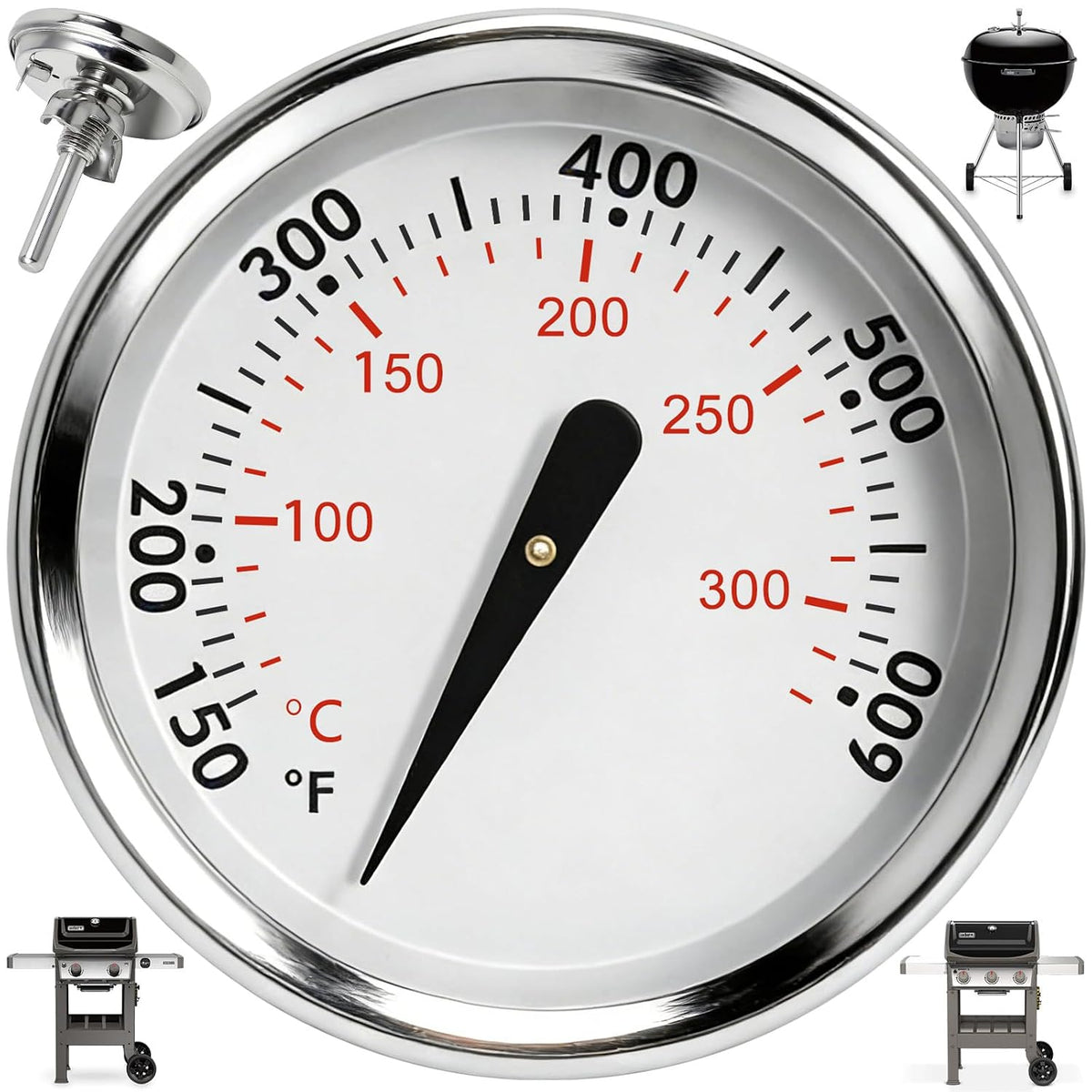 60540 Temperature Gauge for Weber GS4 Spirit II/I 200/300 SER & 22" Kettles