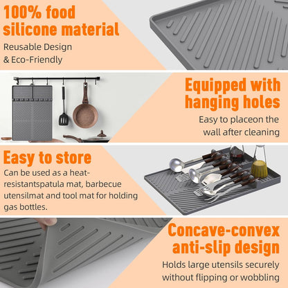 Silicone Grill Mat Compatible with Blackstone, BBQ Griddle Tool