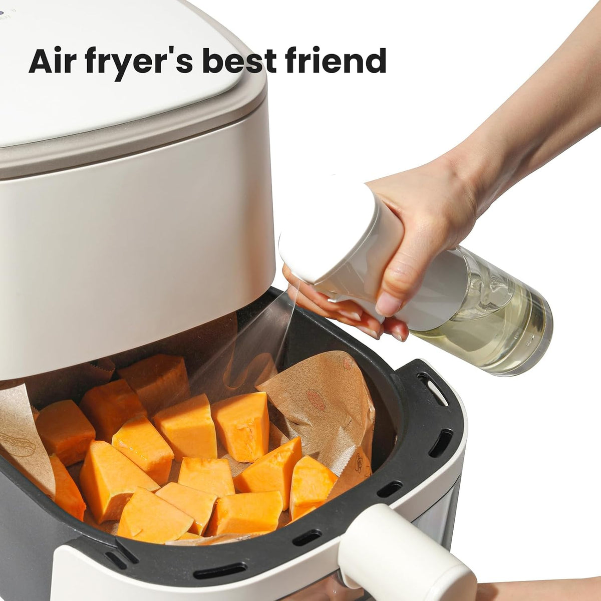 Mistifi Oil Sprayer 150ml glass bottle. Upgraded Version.Fine Mist Spray Bottle for Air Fryer, Olive Oil, Avocado Oil, Healthy Nonstick Frying, Commercial & Home Kitchen Use (PS635)