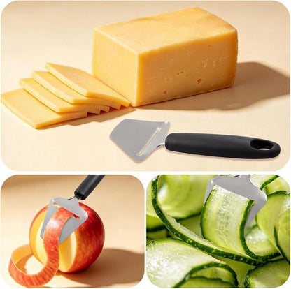 Non-Stick Cheese Slicer, Stainless Steel, Green