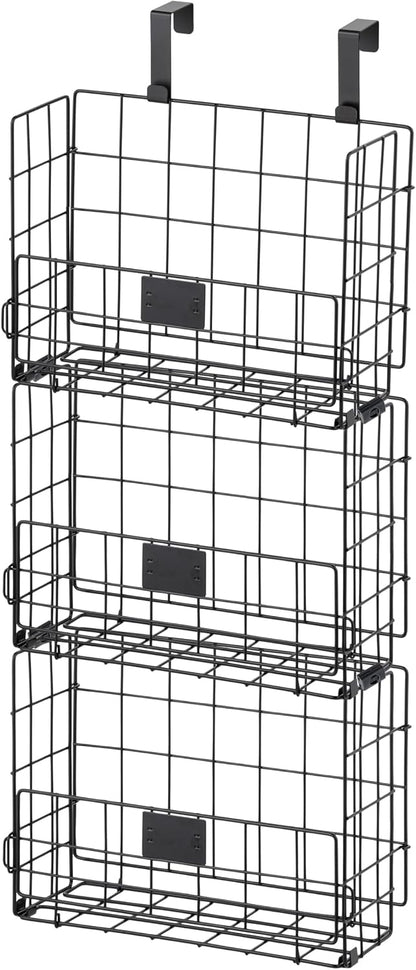 IRIS USA Wire Basket for Pantry Organizers and Storage, 2 Pack, Potato and Onion Storage, Easy Assembly, Stackable Storage Bins, Kitchen Cabinet Bathroom Shelf Organizers for Veggie, Fruit, Snack