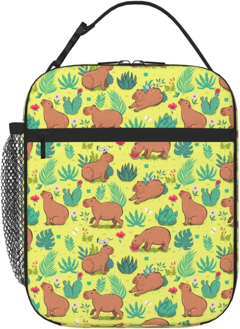 Dinosaur Volcano Insulated Lunch Bag for Women & Men, Reusable Leak-Proof Lunch Box with Cooler Compartment, Lunch Tote for Adults Work Travel Picnic Durable & Washable