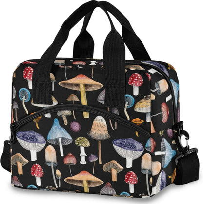 Colorful Leopard Insulated Lunch Bag Rainbow Animals Skin Print Reusable Cooler Lunch Tote Box with Shoulder Strap for Work Picnic School Beach