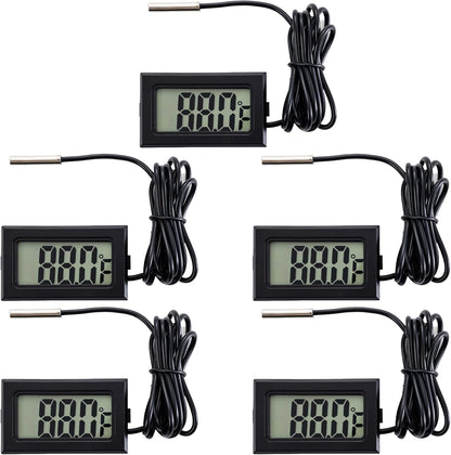5-Pack Digital LCD Refrigerator Thermometer, Fahrenheit