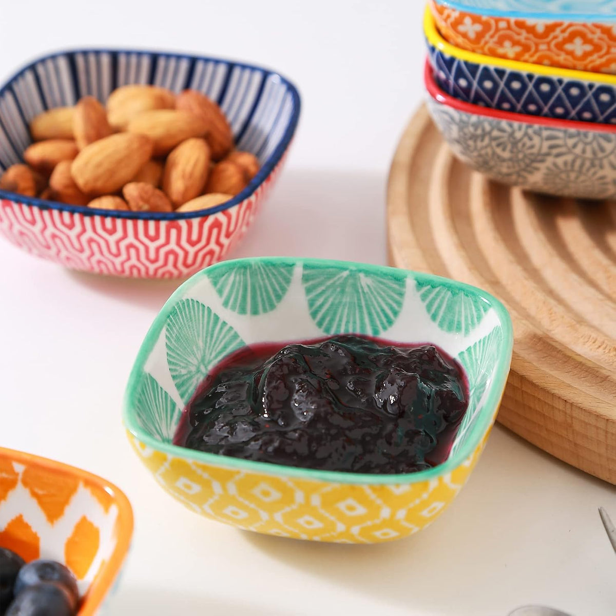 Selamica Ceramic 2.6 OZ Soy Sauce Dish, Set of 6, Matte Black