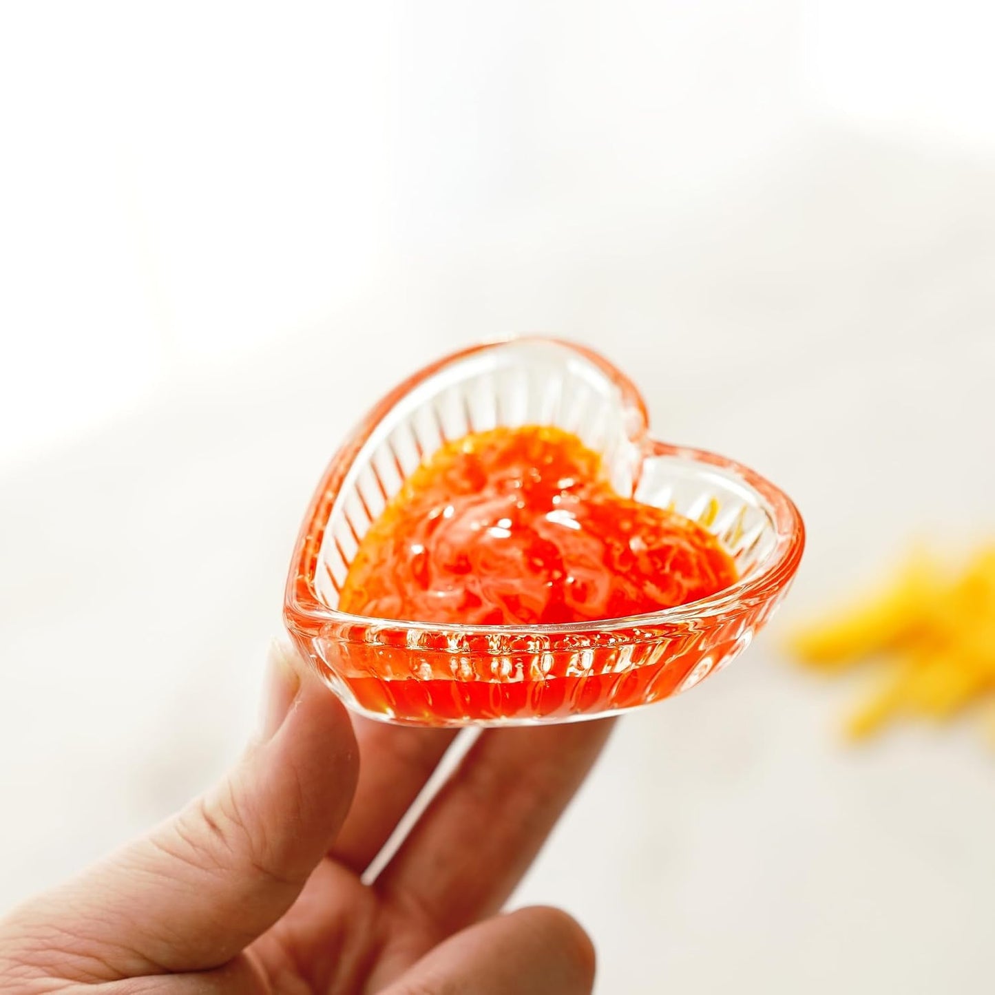 kanpura Mini Glass Bowls, Square Prep Bowl, Dishwasher Safe, Pinch Bowls for Dipping Spices Sauce, Stackable, 1.8 oz, Set of 6, (Clear)