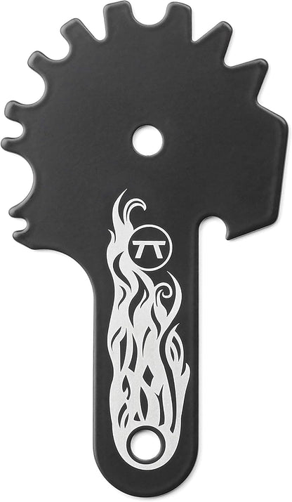 Outset Grill Cleaning, Universal Grill Grate Scraper, Stainless Steel with Storage Bag