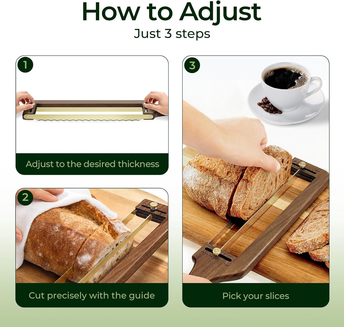 keechee Adjustable Bread Knife for Sourdough and Homemade Loaves