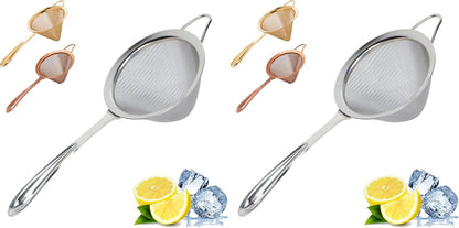 A Bar Above Fine Mesh Cocktail Strainer, 304 Conical Sieve, Silver Finish
