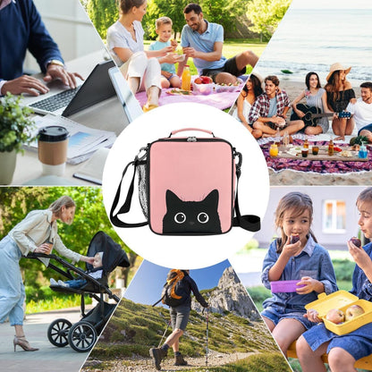 cfpolar Skull Skateboard Lunch Box for Boys Girls, Insulated Lunch Bags for Kids Reusable Mini Cooler Lunch Tote Lunchbox Thermal Meal Tote Kit with Shoulder Strap for Work School Picnic