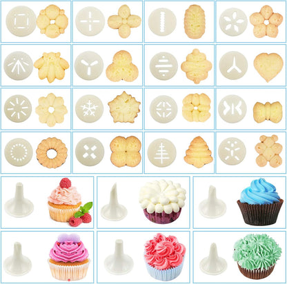 45PCS Cookies Press Gun Kit Set, DIY Cookie Maker Baking Tool