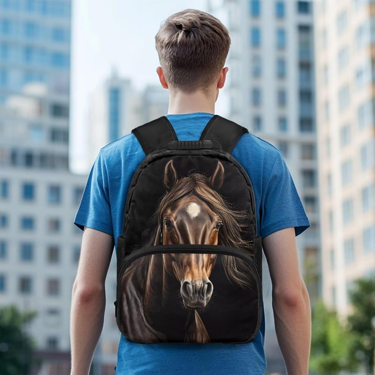 Highland Cow Backpack with Lunch Box Set for Kids Sunflower School Backpack for Girls Boys Back to School Bag Student Travel Backpacks Reusable Utensils Pen Case Water Bottle Bag 5PCS