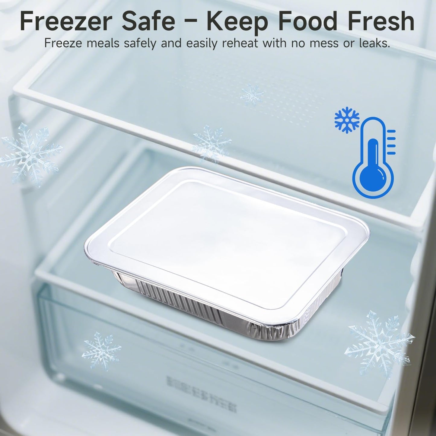 Aluminum Pans with Clear Lids 9x13-10 Pack Aluminum Foil Pans, Heavy Duty Disposable Pans for Cooking, Baking, Meal Prep, Parties & Food Storage