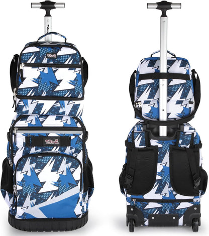Tilami Lunch Bags Insulated Adjustable Strap Zipper, Two Compartments Cooler Bags, Bento Bags for Kids Toddlers (Blue)