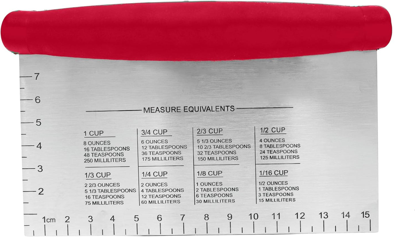 Norpro 583R Grip-EZ Bench Scraper/Chopper, Red