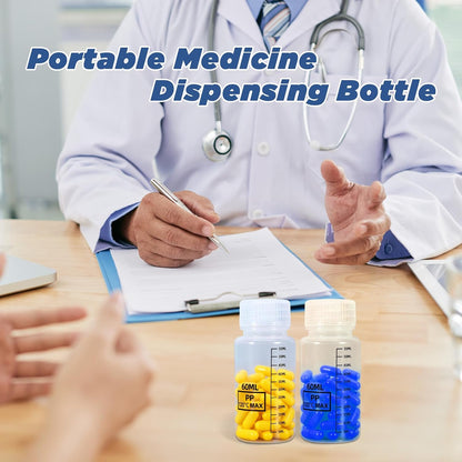 34oz/1000ml Wide Mouth Plastic Bottles with Airtight Lids, Graduated Food Grade Leak Proof PP Containers Jars for Water Sample Lab Reagent Liquid Medicine Storage (Transparent, 3 Pcs)