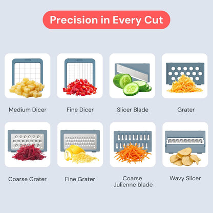 Fullstar Essential Vegetable Chopper & Mandoline Slicer 8-in-1 Kitchen Tool
