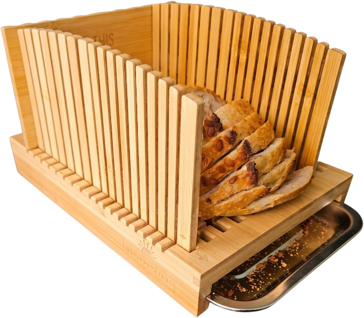 Bamboo Bread Slicer Guide Cutter For Homemade Bread, Sourdough, Bagel, Loaf