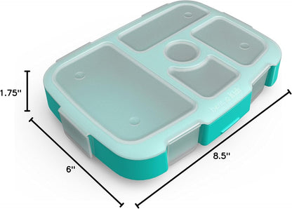 Bentgo Kids Brights Tray (Violet) with Transparent Cover - Reusable, BPA-Free, 5-Compartment Meal Prep Container with Built-In Portion Control for Healthy At-Home Meals and On-the-Go Lunches