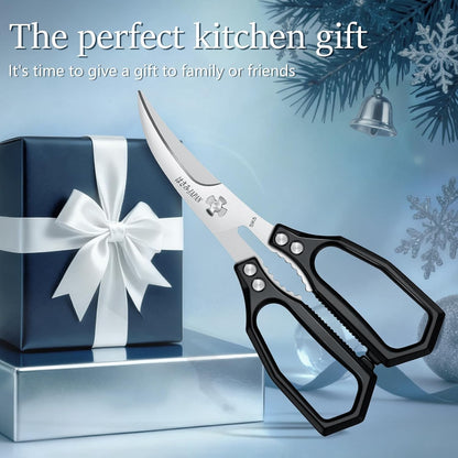 Huusk Black Multi-Purpose Seafood Scissors - Oversized Handles