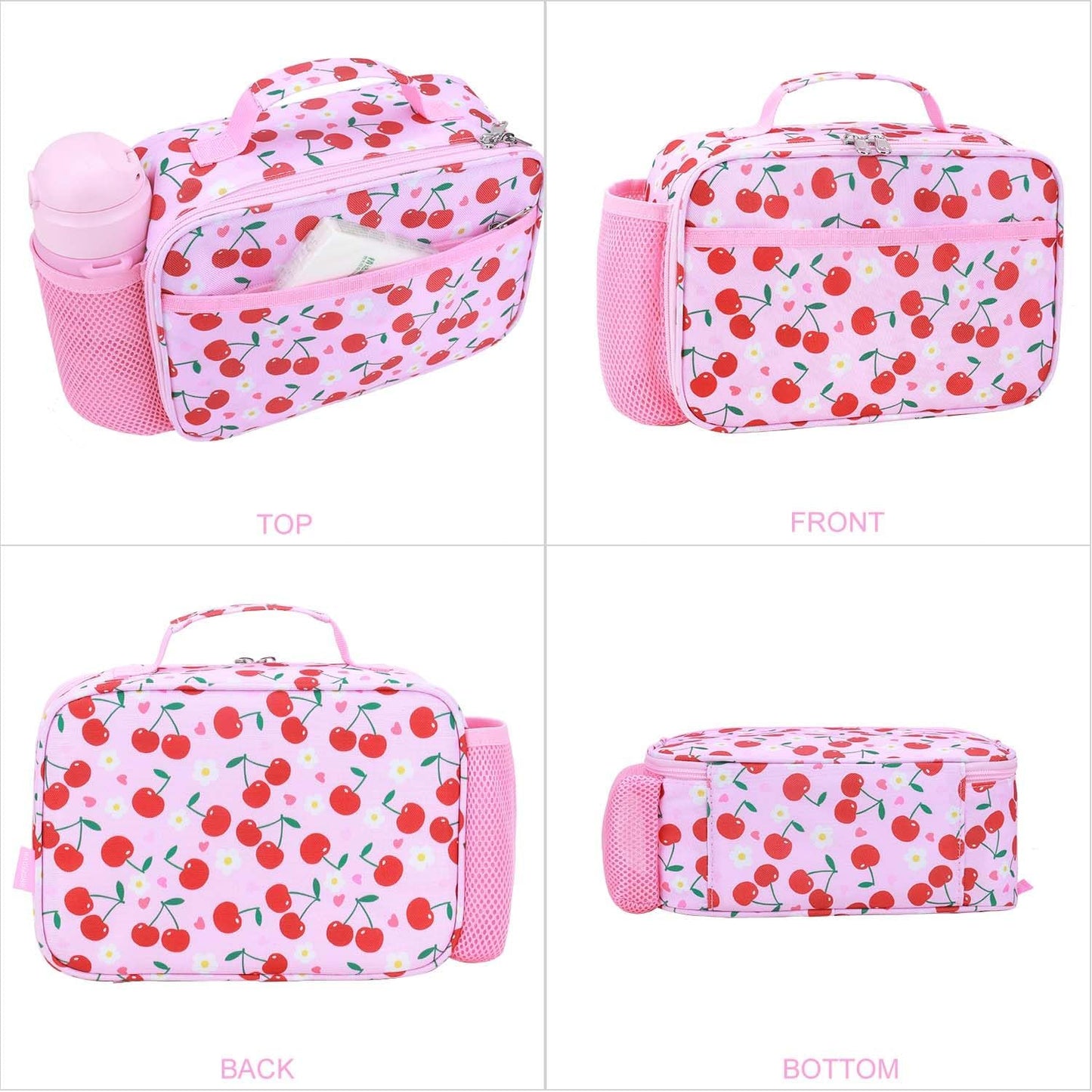 RHCPFOVR Kids Lunch Bag - Insulated Lunch Box for Boys Girls,Washable Lunch Bag and Reusable Toddler Leak-proof Lunchbox for School and Daycare - Colors B