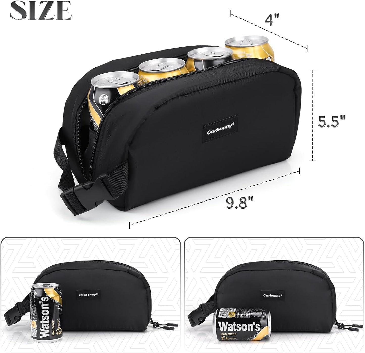 Cerbonny Freezable Cooler Bag for Work/School Travel - Mini Insulated Bag Fit For Yogurt
