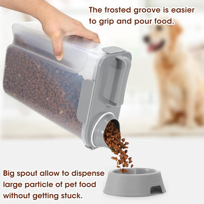 TBMax 10 Lbs Cat Dog Food Storage Container, 2026 Upgraded Large Pouring Container for Pet Food Storage, Bird Seed Dispenser, Portable Travel Kibble Holder -Dark Green