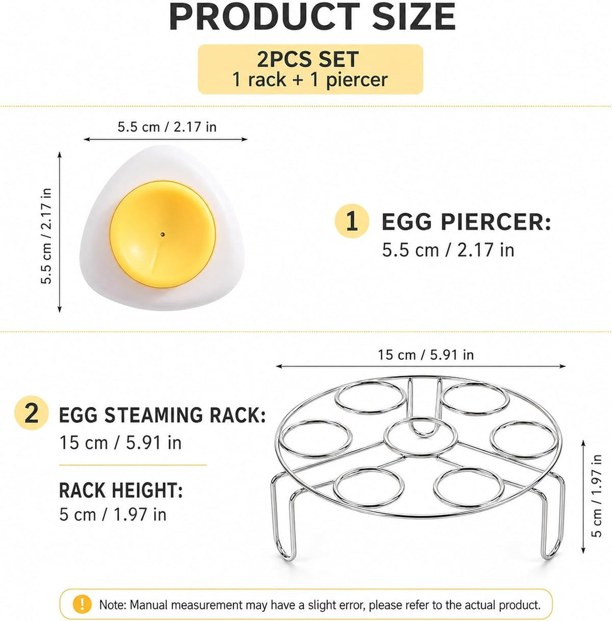 Egg Steamer Rack And Egg Piercer,For Instant Pot Egg Rack,6.2 Inch
