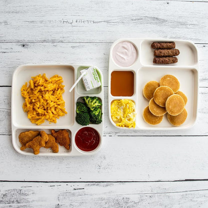 Nordic Ware Divided Meal Tray with Lid, White, Microwave Safe Polypropylene