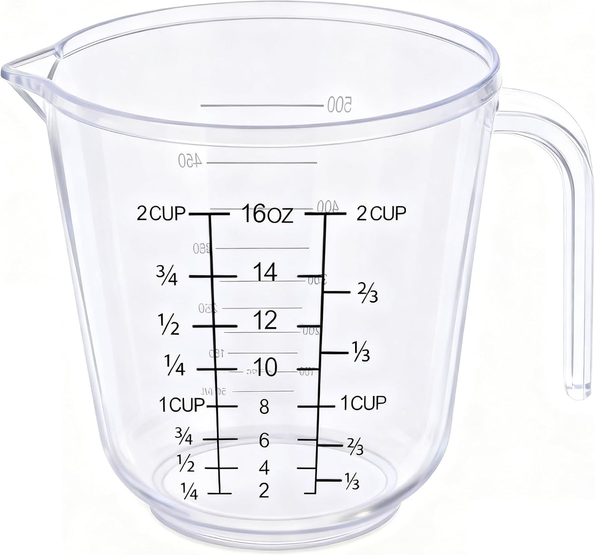 DOTINGHUX Measuring Cup, 2 Cup, Clear