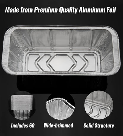 NUPICK 20 Pack 6415 Drip Pans Compatible for Weber Spirit Series, Genesis Series, Q Series Grills, Disposable Aluminum Foil Grease Trays, 8.5" x 6"