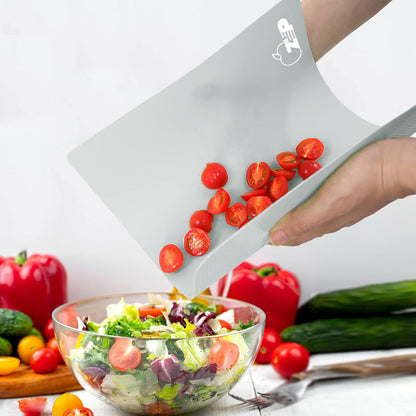 ZVP Plastic Cutting Boards for Kitchen, Flexible Cutting Mats, Colorful Chopping Boards with Food Icon, Non-Slip, Non Porous, BPA Free, Dishwasher Safe Rainbow