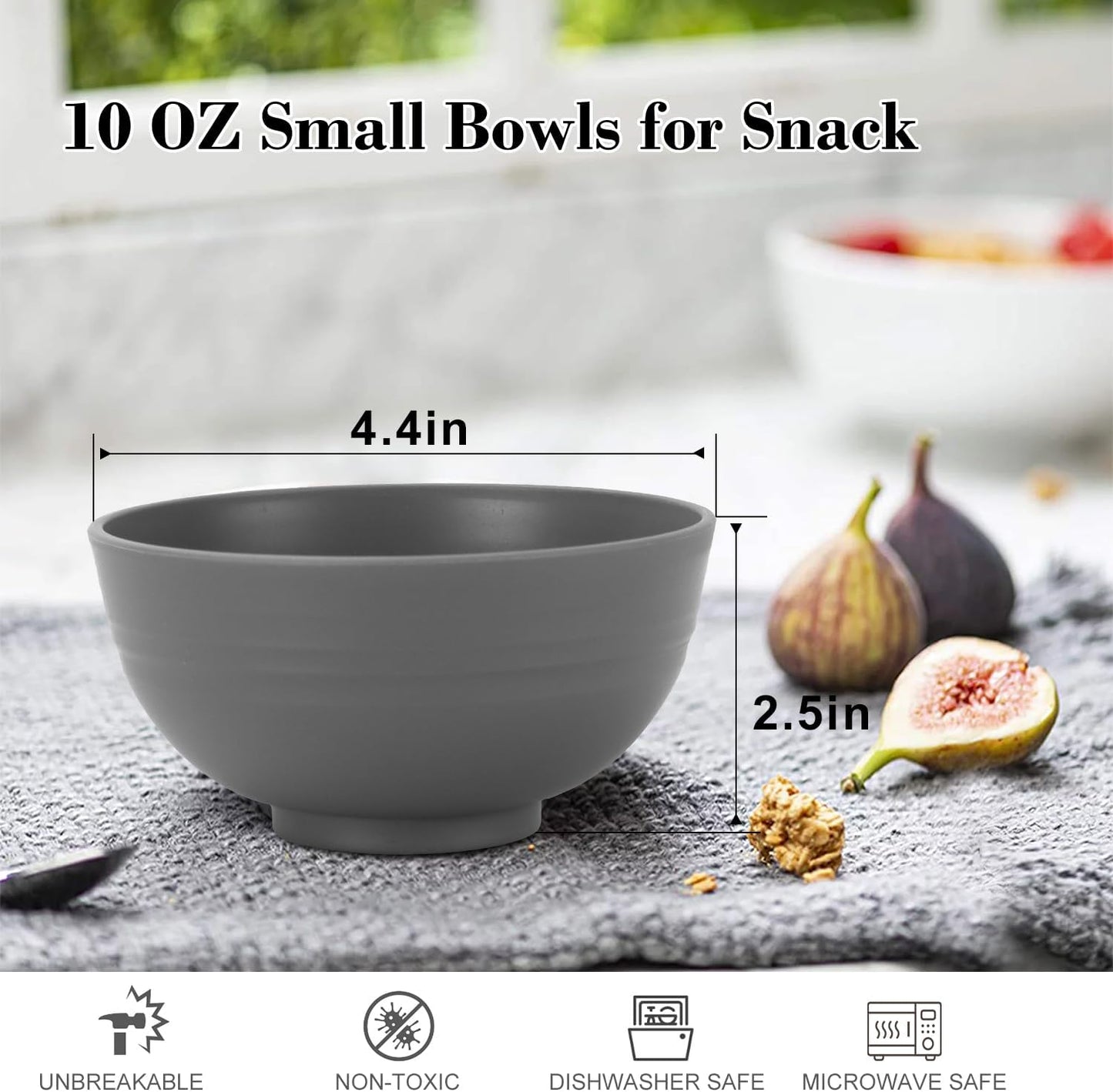 Wheat Straw Bowl Sets,8 PCS Unbreakable Cereal Bowl 26 OZ,Microwave and Dishwasher Safe Bowls,Bowl Sets for Camping and Picnic BPA Free Colorful Salad Bowls for Serving Soup,Oatmeal and Fruit Etc…