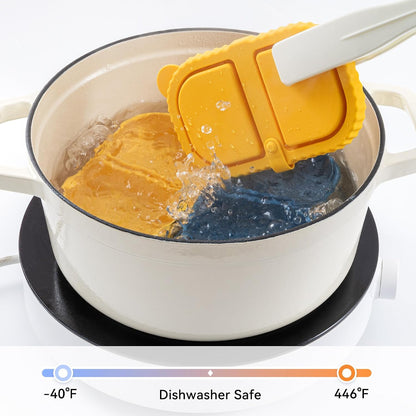 Silicone Reusable Snack Containers with Lids, 4 Pack 3 Compartment Bento Snack Boxes, Leakproof Food Storage Containers for Meal Prep, Lunch, Fruits, Kids & Adults, Dishwasher Safe