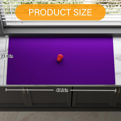 Food Grade Silicone Table Protector Mat 47x24 Inch, Heat Resistant Desk Pad for Baking/Painting/Resin/Welding, Non-Slip Waterproof Surface Easy Clean (3 Colors) (Gray)