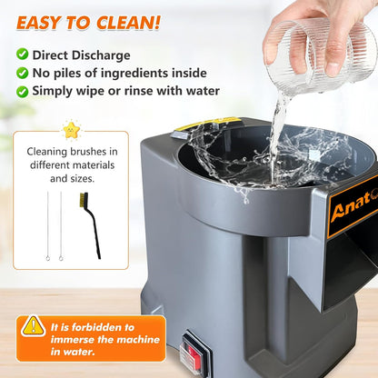 Anatole Electric Vegetable Dicer Chopper Commercial Food Processor 3 Blades