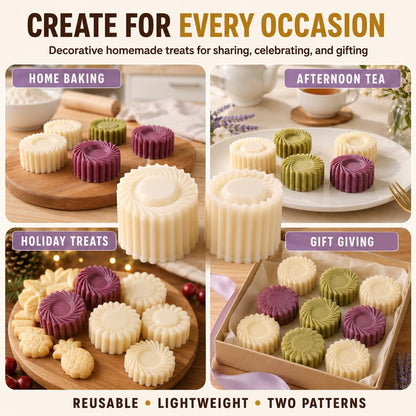 Cookie Press Mold Creative Double Ended Pastry Mold for DIY Pastry Mooncake