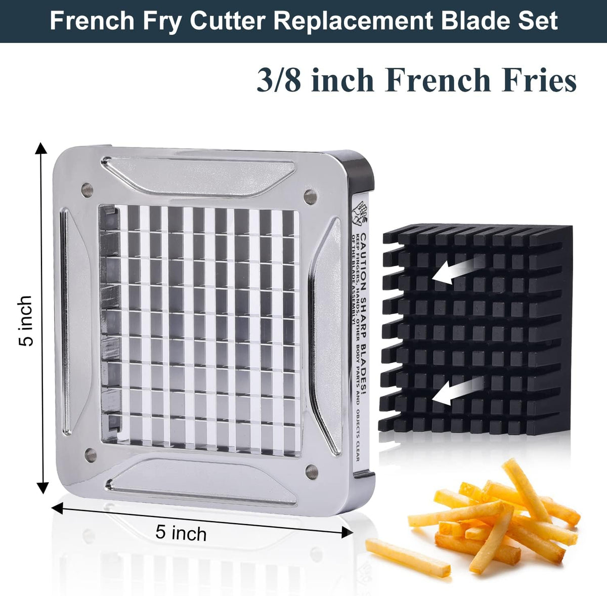 Sopito French Fry Cutter Replacement Stainless Steel Blade for V6, 1/4 Inch
