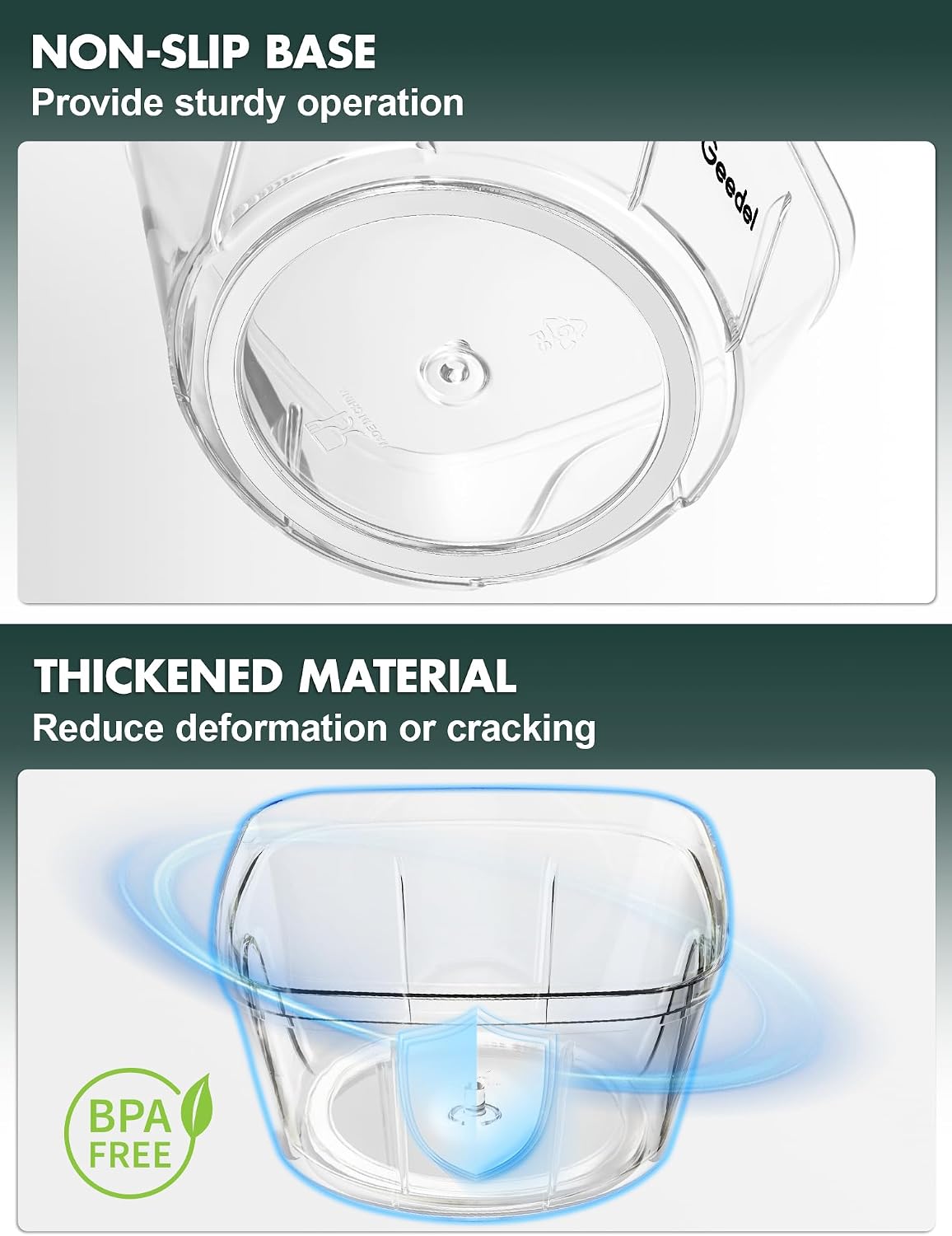 Geedel Vegetable Chopper, Manual Food Chopper with Hand Pull String, 500ml