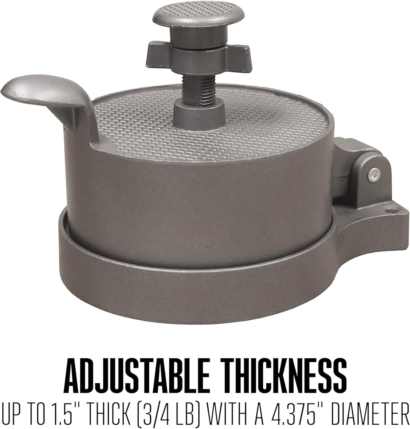Weston Burger Press, Makes 4 1/2" Diameter Patties for Hamburger, Crab Cakes, Sausage, 1/4lb to 3/4lb, Single, Non-stick Heavy-Duty Cast Aluminum (07-0301)