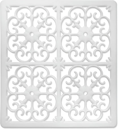 GASARÉ, Extra Large, Thick, Silicone Trivet for Hot Dishes, Pots, and Pans, Heat Resistant Mat for Countertop, Hot Pad for Kitchen, Easy to Clean, 16 x 12 x 3/8 Inches, White
