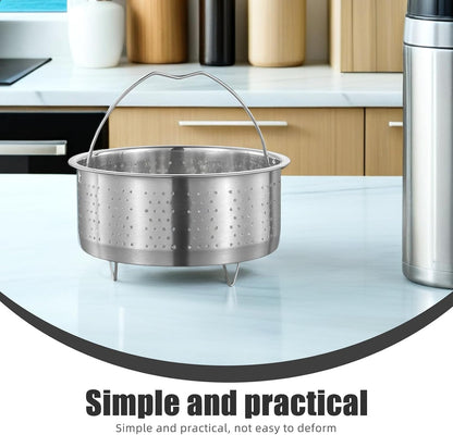 UPKOCH Mesh Strainer Steamer Basket Stainless Steel Vegetable Steamer Basket Steam Cooking Insert for Dumpling Steaming Basket with Handle for Veggie Fish Seafood Cooking, 20cm