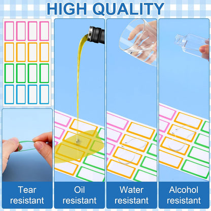 480 Pcs Dry Erase Labels, Dry Erase Stickers, Waterproof Sticker Labels, Removable Labels Easy Peel Off, Reusable Sticky Notes for Food Containers, Office (Retro, Small)